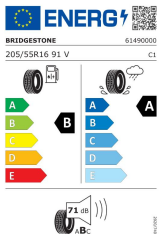 Bridgestone Ecopia EP150 205/55R16 +1V Yaz Lastiği (Üretim Yılı 2024)