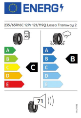 Lassa Transway 2 235/65R16C 121/119Q 12PR, TL Yaz Lastiği (Üretim Yılı 2025)