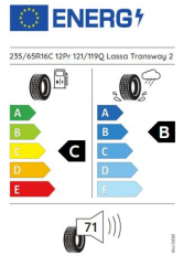 Lassa Transway 2 235/65R16C 121/119Q 12PR, TL Yaz Lastiği (Üretim Yılı 2025)