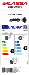 185/65R14 86H GRENWAYS LASSA