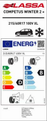 215/60R17 100V XL COMPETUS WINTER 2+ M+S / SFM