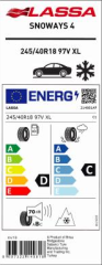 245/40R18 97V XL SNOWAYS 4 M+S / SFM KIŞLIK 2022