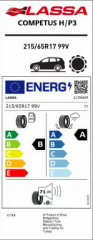 215/65R17 99V COMPUTES H/P/3 LASSA