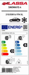 215/55R16 97H XL SNOWAYS 4 M+S / SFM LASSA