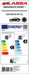 225/45R18 95Y XL DRIVEWAYS SPORT+ LASSA