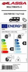 225/70R15C 116/114Q 10PR, TL MULTIWAYS-C M+S
