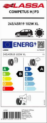 245/45R19 102W XL COMPUTES H/P3 LASSA