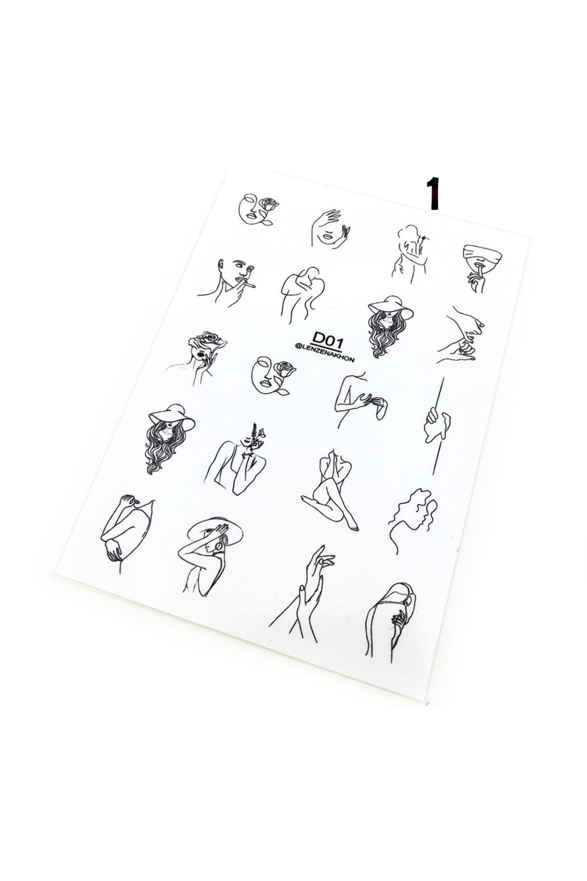 Tırnak Dövmesi ve Stickerı Nail Art Süsleme No:1