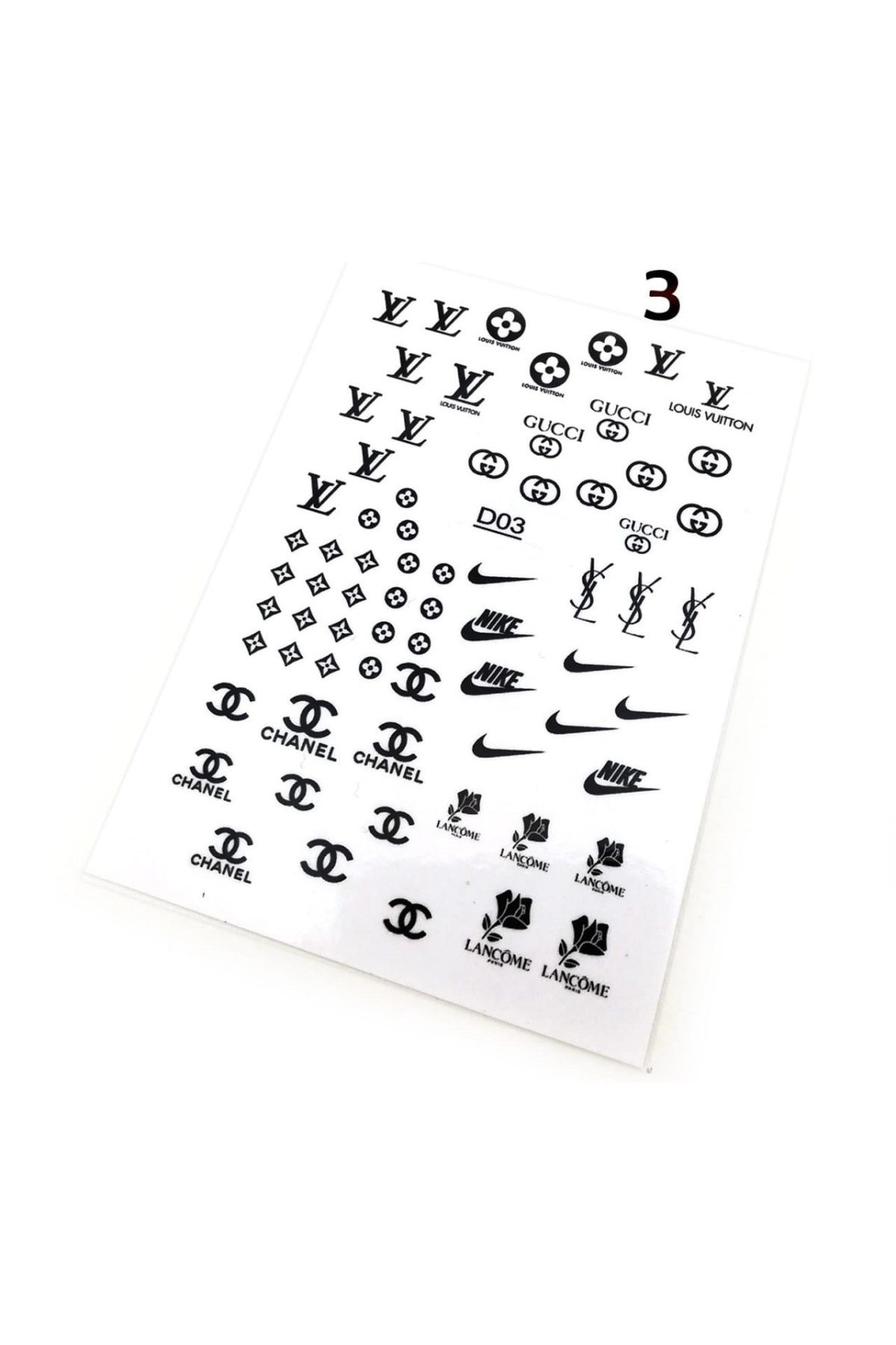 Tırnak Dövmesi ve Stickerı Nail Art Süsleme No:3