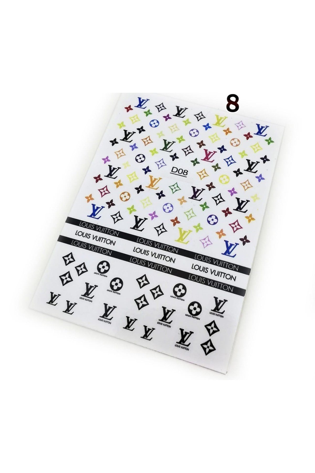 Tırnak Dövmesi ve Stickerı Nail Art Süsleme No:8