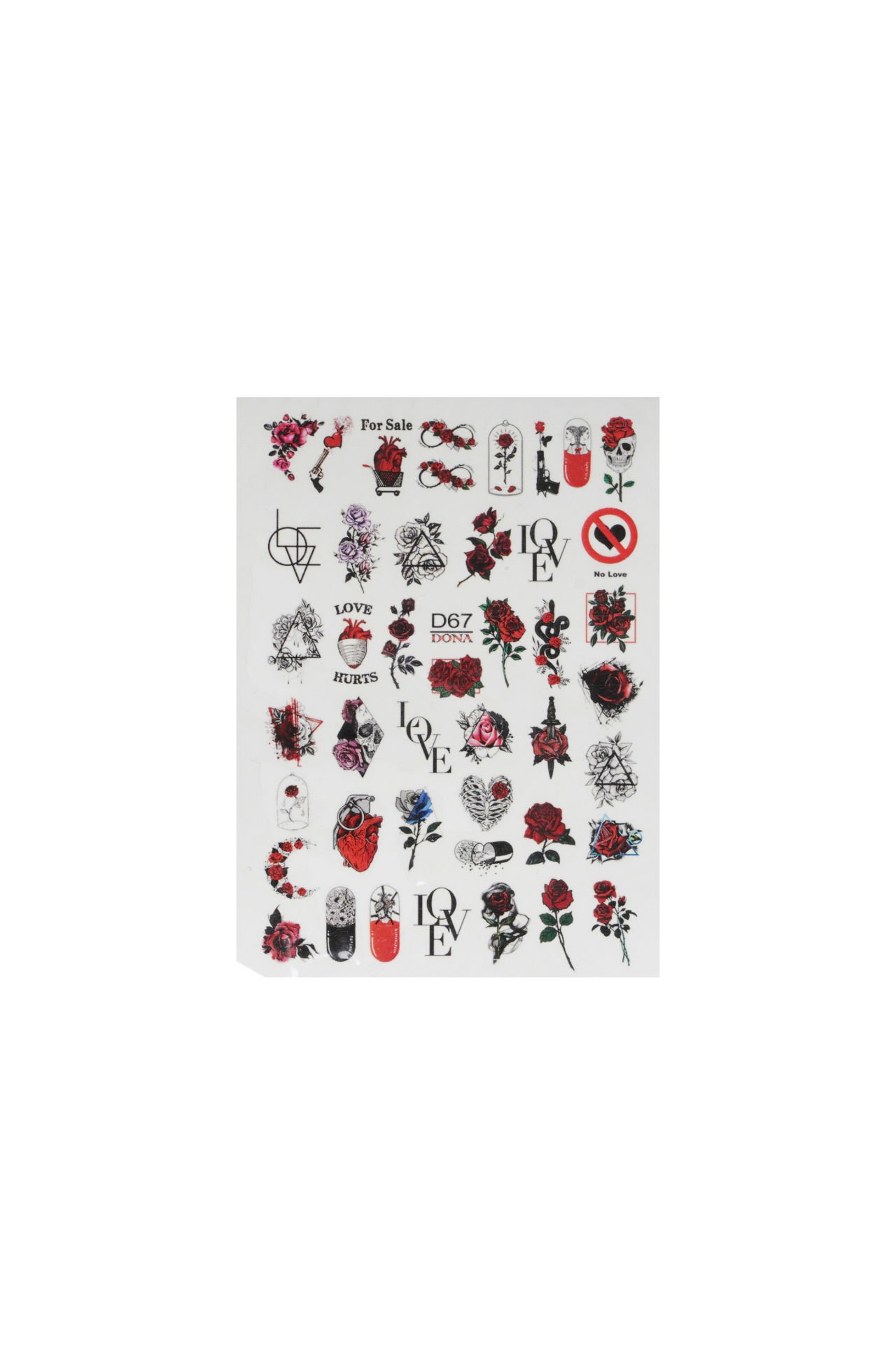 Su Bazlı Tırnak Stickeri