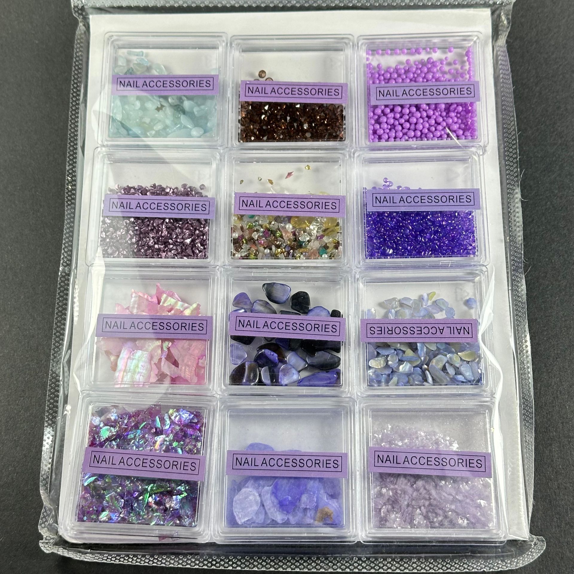 Süsleme Taş 12’li set Mor 
