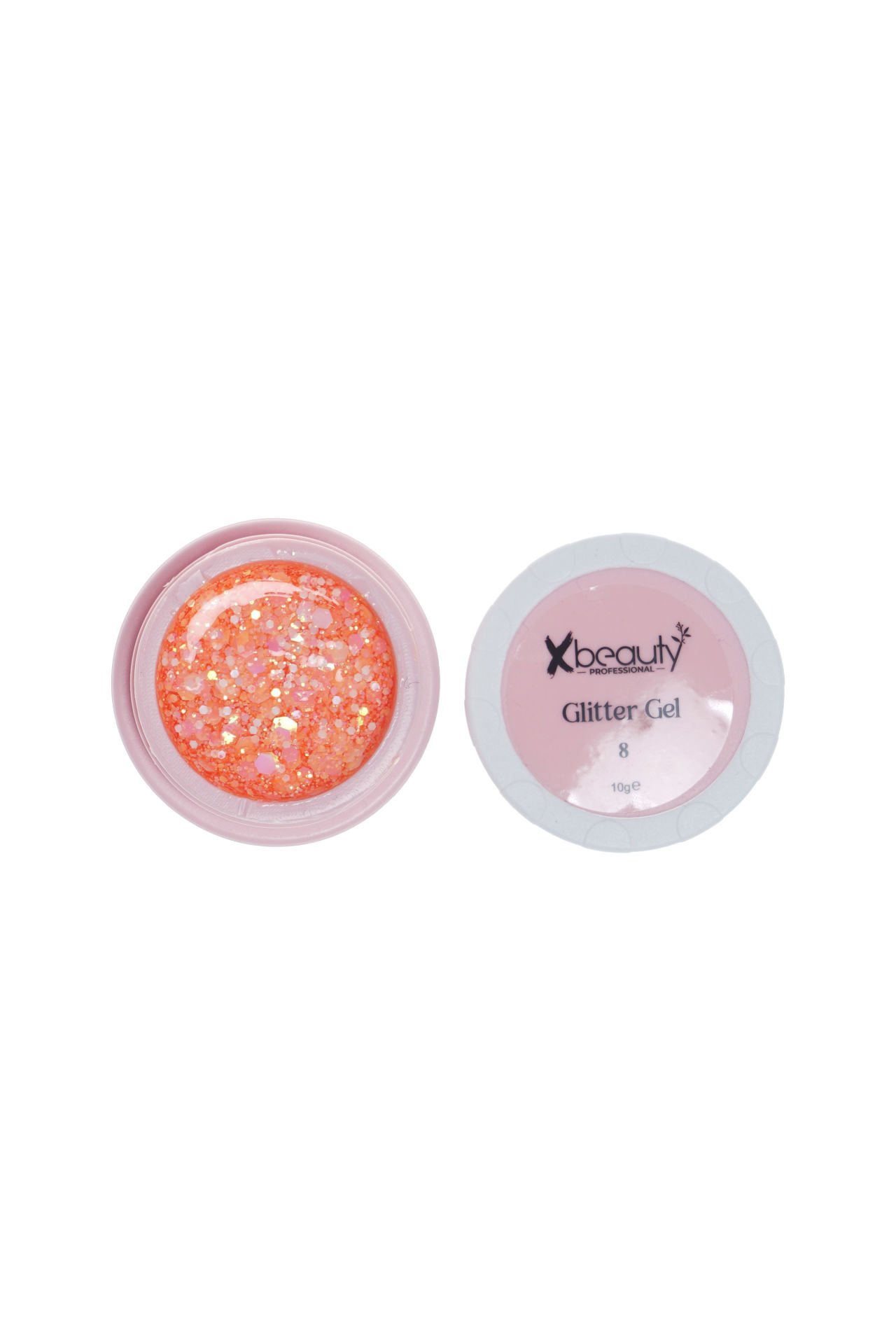 Glitter  Gel No:8  Orange   10 gr