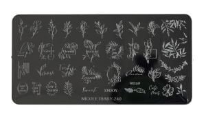Nail Art Stamping Baskı Plakası ND-240