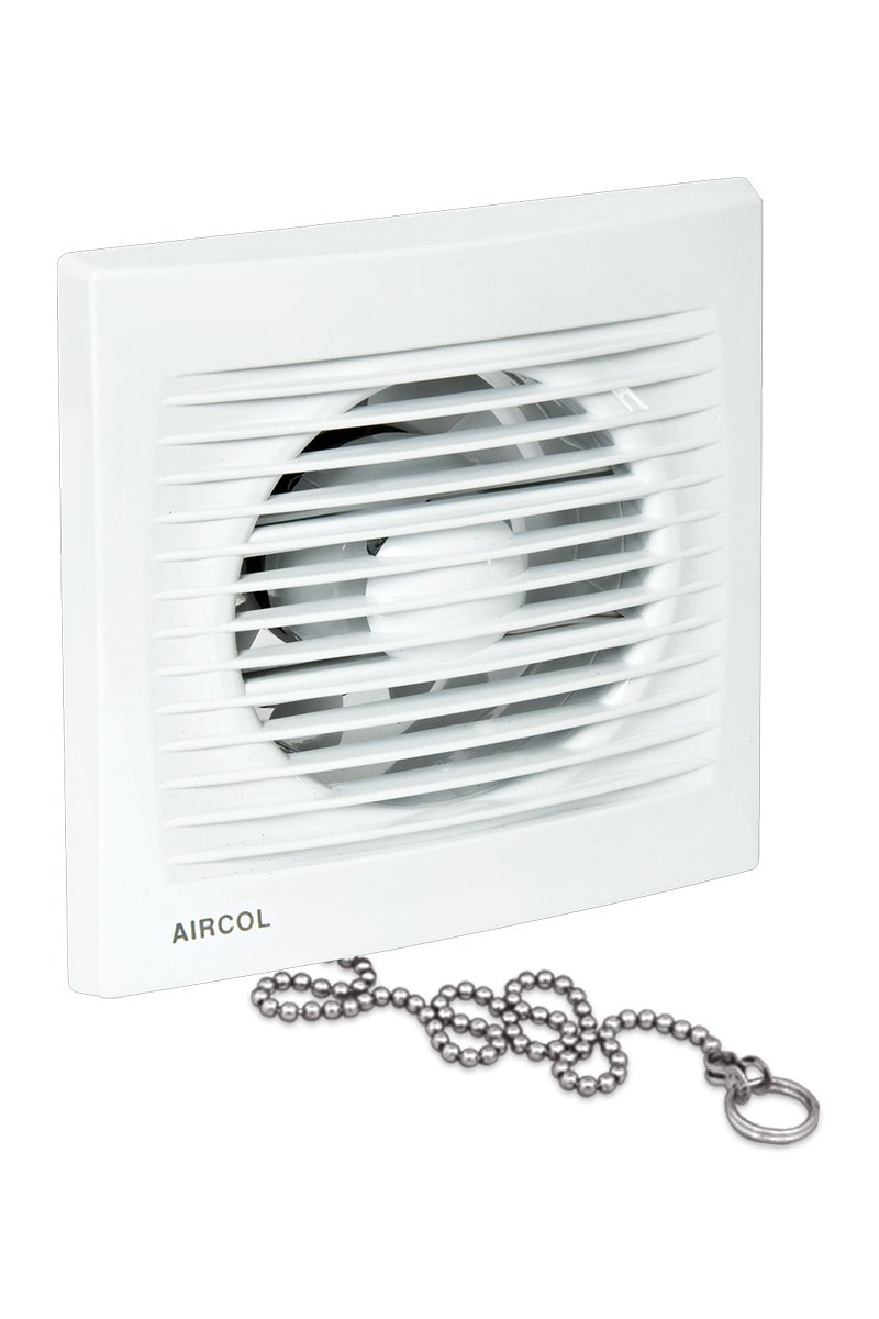 Aircol 100 SM 12W 100m3/h Monofaze Siviçli Banyo Mutfak ve Tuvalet Aspiratörü