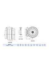 Aircol 125 KF 76W 500m3/h Monofaze Sanayi Tipi Radyal Kanal İçi Fan