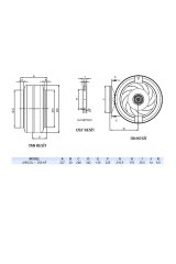 Aircol 250 KF 150W 1200m3/h Monofaze Sanayi Tipi Radyal Kanal İçi Fan