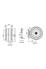 Aircol 315 KF 187W 1900m3/h Monofaze Sanayi Tipi Radyal Kanal İçi Fan