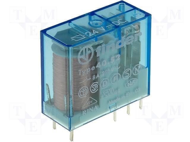 Finder 40.52.9.024.0000 Serisi 24V DC 2CO 8a Minyatür Pcb Röle