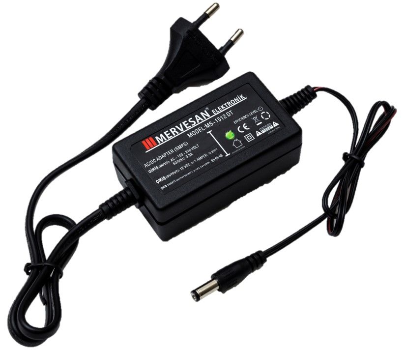 MT-1512-DT 12 Volt 1A Masa Tipi Adaptör