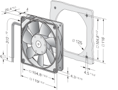 Ebm Papst 4412F Aksiyel Kompakt Fan 12 DC 4412 F