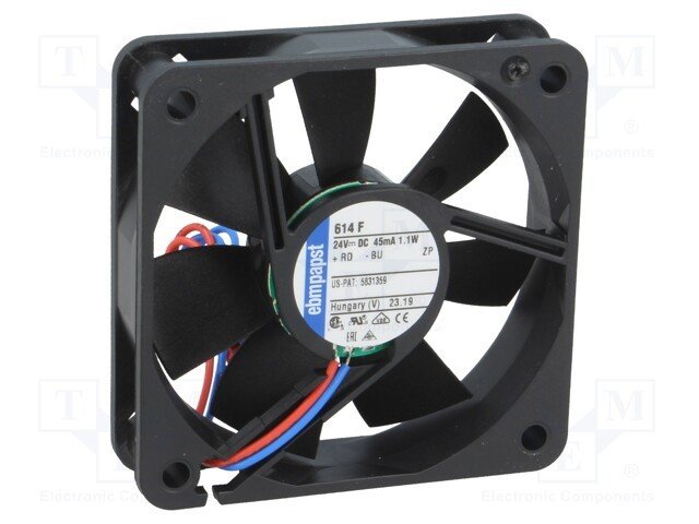 Ebm Papst 614F Aksiyel Kompakt Fan 24 DC 614 F