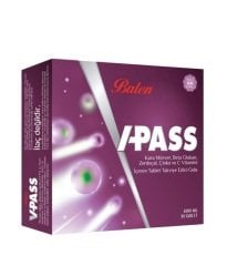 Balen V-Pass Kara Mürver, Beta Glukan, Zerdeçal, Çinko ve C Vitamini 1000 Mg 30 TBL