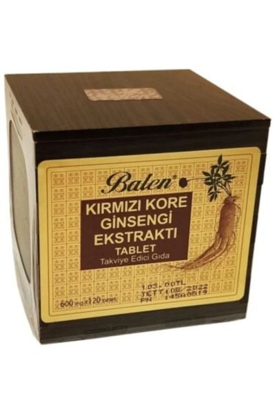 Balen Kırmızı Kore Ginsengi Ekstraktı Tablet