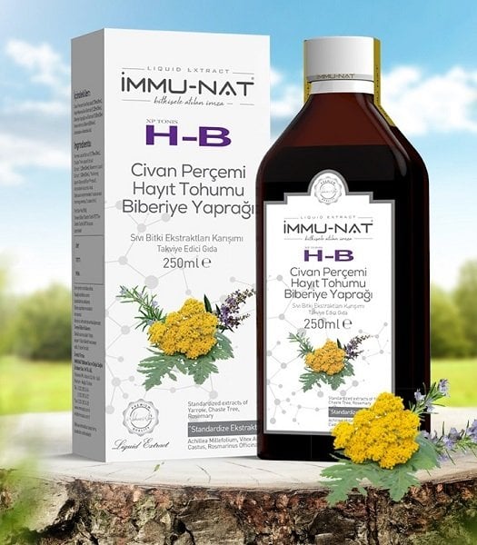 İmmunat Xp Tonis HB Civan perçemi Hayıt Tohumu Biberiye Ekstraktı 250ml