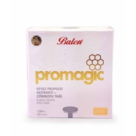 Balen Promagic Beyaz Propolis Çörekotu Yağı Ekstratı 1380mg 60 Kapsül