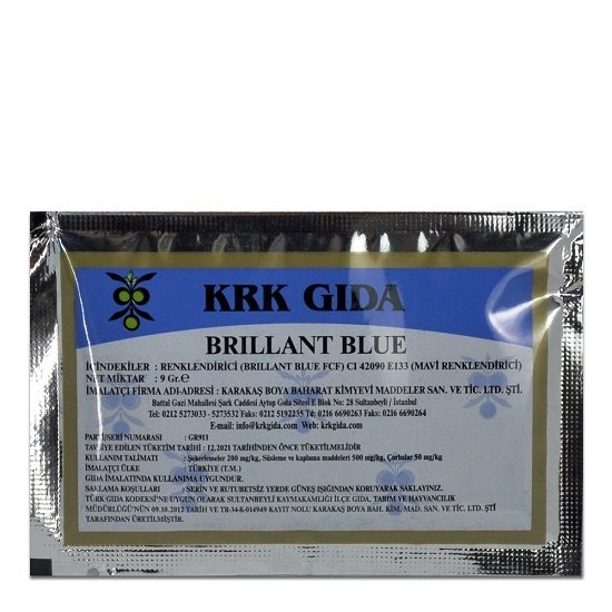 Krk Mavi Toz Gıda Boyası 9gr