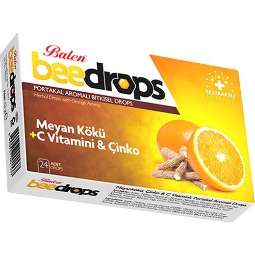 Balen BeeDrops Meyan Kökü C Vitamini Çinko Portakal Aromalı Bitkisel 24 Drops