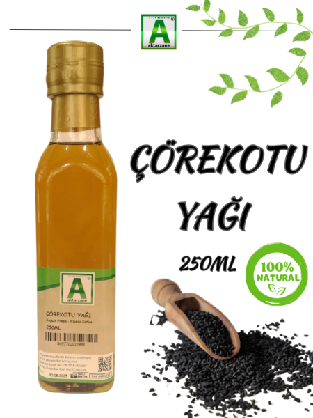 Aktarzane Çörekotu Yağı 250ml Soğuk Press