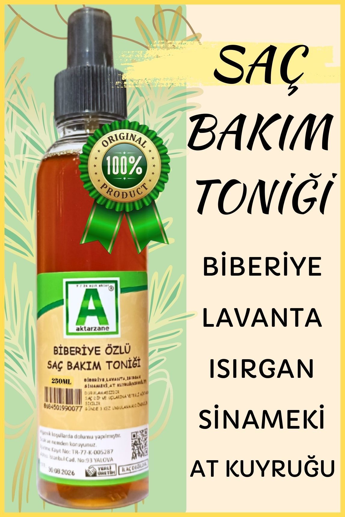 Biberiye Özlü Saç Bakım Toniği 150ml