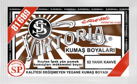 Viktoria Kumaş Boyası Kot Naylon İpek Yük Pamuk Boyası 52 Yanık Kahve