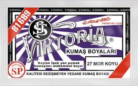 Viktoria Kumaş Boyası Kot Naylon İpek Yük Pamuk Boyası 27 Mor Koyu