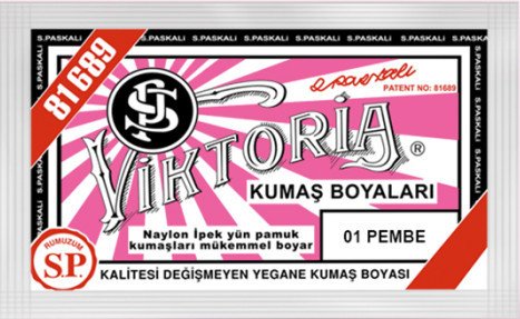 Viktoria Kumaş Boyası Kot Naylon İpek Yük Pamuk Boyası 1 Pembe