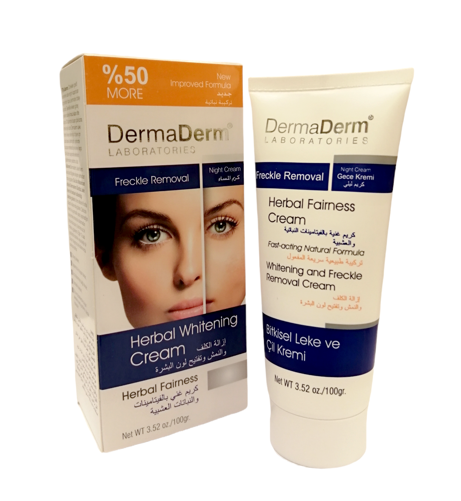 Dermaderm Bitkisel Leke Giderici Cilt Beyazlatıcı Gece Krem 100gr