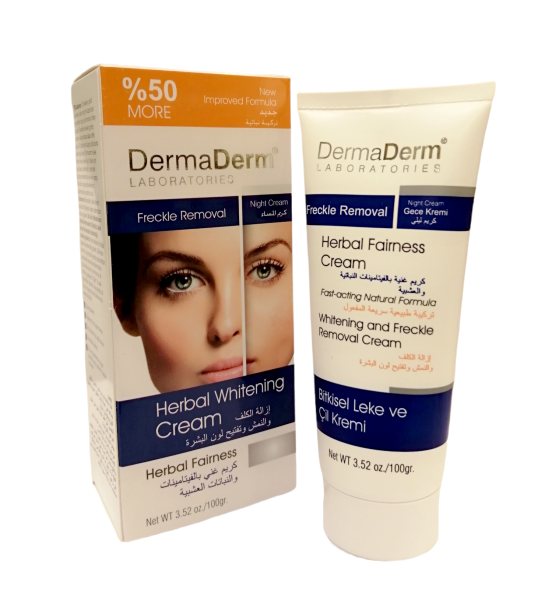 Dermaderm Bitkisel Leke Giderici Cilt Beyazlatıcı Gece Krem 100gr