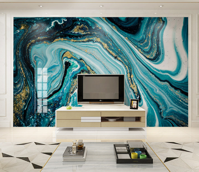 TURKUAZ MERMER DESEN DUVAR POSTERİ
