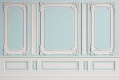 AÇIK MAVİ ÇITA GÖRÜNÜMLÜ 3D DUVAR POSTERİ