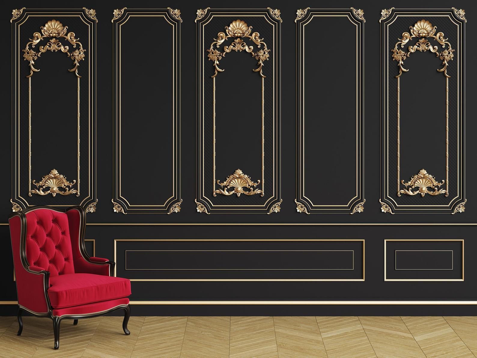 GOLD ÇITA GÖRÜNÜMLÜ 3D DUVAR POSTERİ