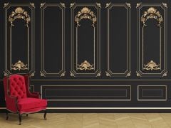 GOLD ÇITA GÖRÜNÜMLÜ 3D DUVAR POSTERİ