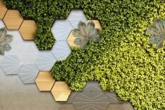 YAPRAKLI GEOMETRİK DESEN DUVAR POSTERİ