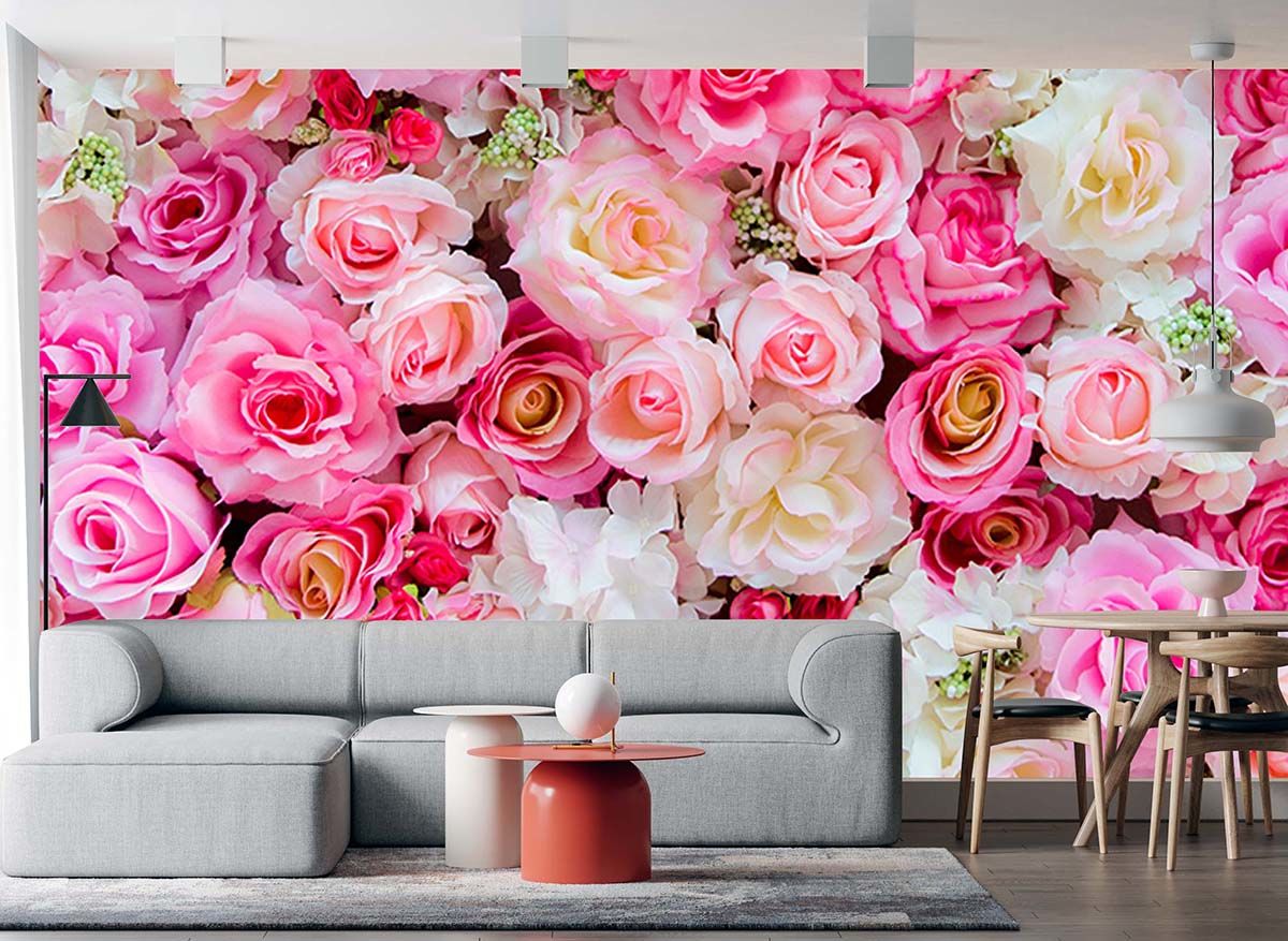 PEMBE GÜLLER DUVAR POSTERİ