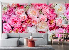 PEMBE GÜLLER DUVAR POSTERİ