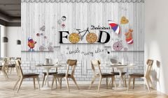 BİSİKLET TEMALI RESTORAN DUVAR POSTERİ