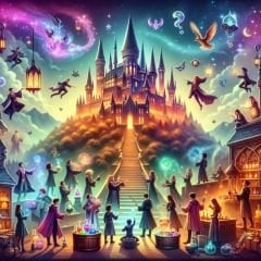 ŞATO MANZARALI HARRY POTTER DUVAR POSTERİ