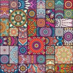GEOMETRİK ETNİK DESEN DUVAR POSTERİ