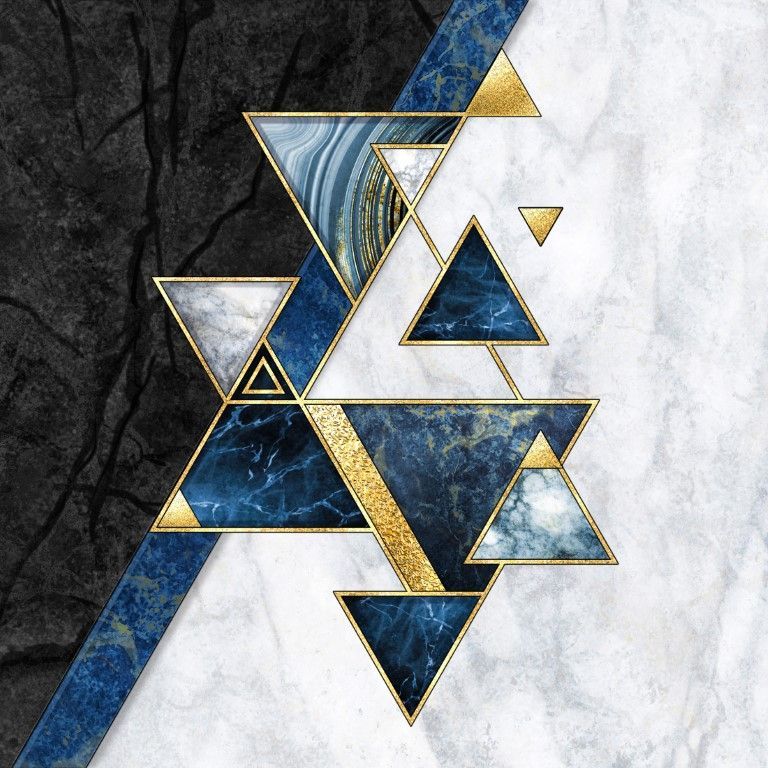 GEOMETRİK MERMER DESEN DUVAR POSTERİ